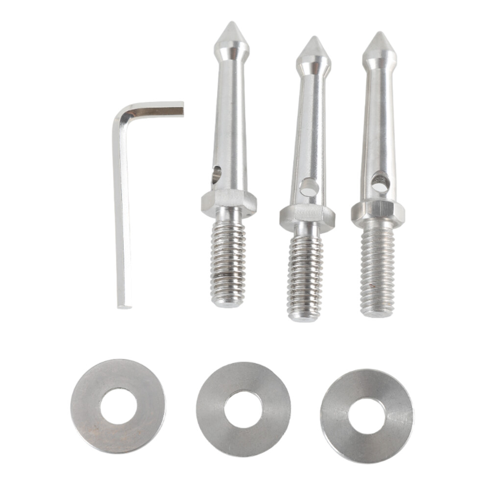 3Pcs Stainless Steel Tripod Ground Spikes For Stability 80Mm 7704000000321