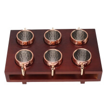 6Pcs 2oz Mule Drink Mug Set with Holder Robust