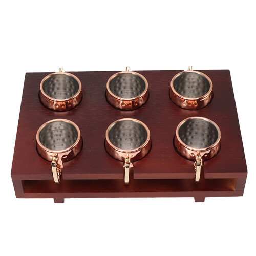 6Pcs 2oz Mule Drink Mug Set with Holder Robust