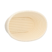 Waschbarer Brotteigfermentationskorb Oval Beige 21x14x8cm für die Heimbackstube