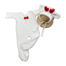 Newborn Photography Props Reindeer Hat Jumpsuit Set Baby-B