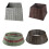 User Friendly Rattan Christmas Tree Base-Brown red 4 piece pa 4