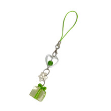 Stylish Crystal Snowflake Phone Chain with Gift Box-Green