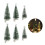 Set Of 6 LED Christmas Tree-Large medium small warm white light 1