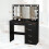 With 11 LED Lighted Mirror And 5-Drawer Black Vanity Dressing Table UK 3