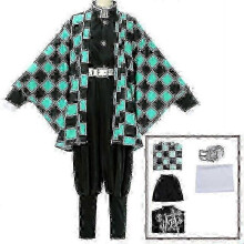 Kimetsu No Yaiba Tanjirou Kamado Demon Slayer -asusetti aikuisille ja lapsille Halloween Cosplay SZZK