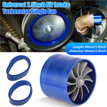 Universal 2.5in Turbo Cold Air Intake Hose Single Fan Turbonator Fuel Gas Saver