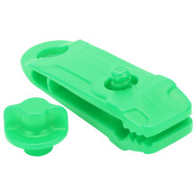 Langlebiger grüner Zeltclip mit gezahntem Klammerdesign für den Einsatz im Freien