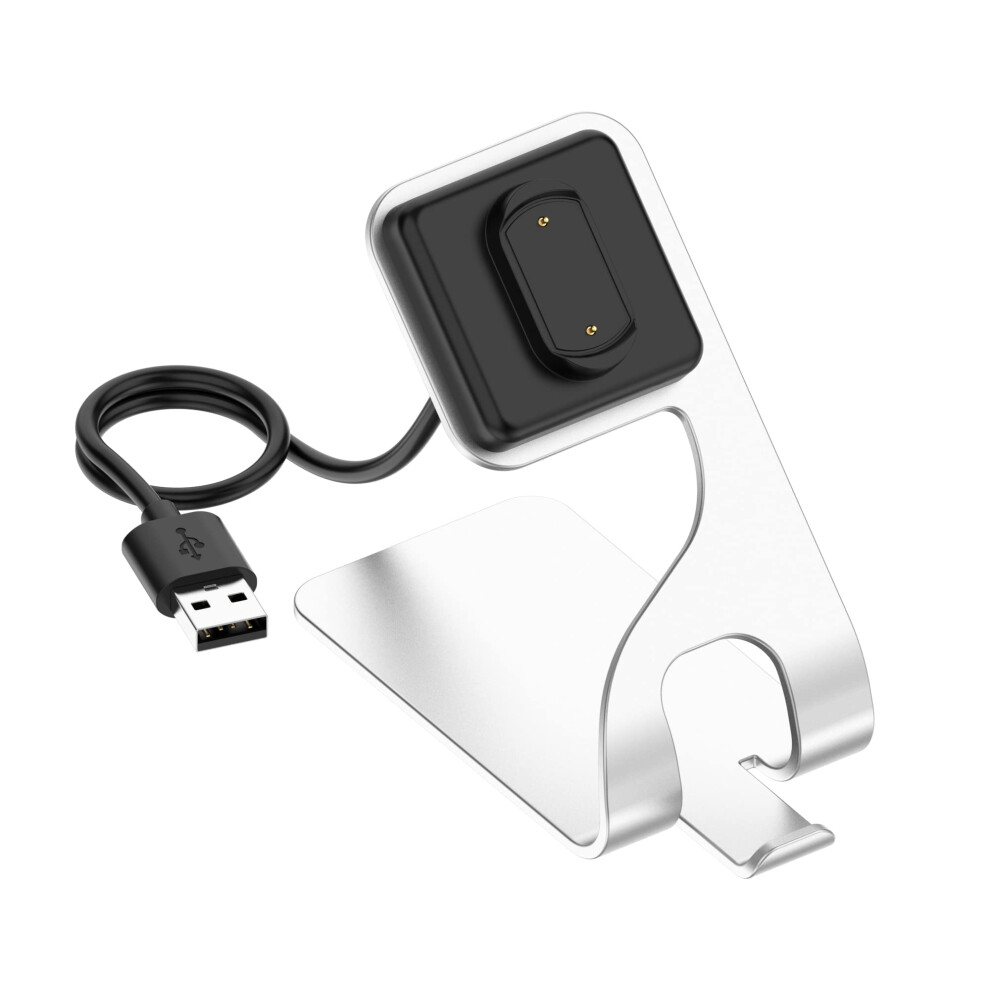 Charger Dock For Amazfit Gtr4 Gts4 T-Rex 2 T-Rex Ultra 150 Cm Usb Aluminium Charging Cable Compatible With Gtr3 Pro Gts3 Cheetah Pro Silver 6038364947987