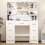 100cm Dressing Table w/LED Mirror 10 Storage Shelves 7Drawer Vanity UK 4