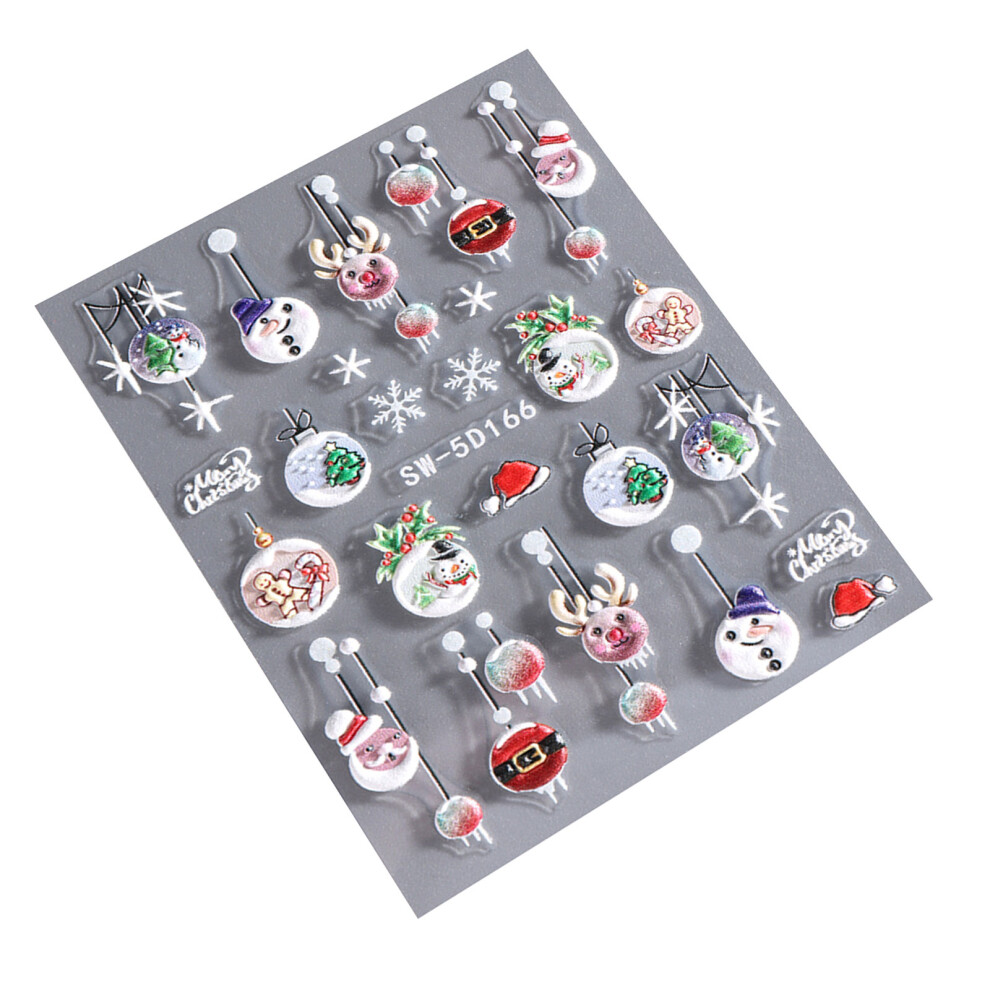 Christmas Nails Sticker Snowflakes Nails Decals-5D166