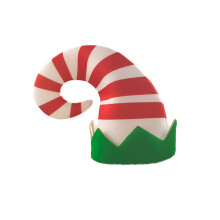 Christmas Unisex Hats Holiday Striped Elves Hats Adjustable-B S