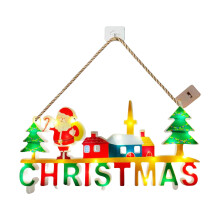 LED Light Up Hanging Sign Battery Operated Christmas-CHRISTMAS