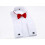 (S, white) Strap-on Collar, Long-sleeve, Tuxedo Shirt 1