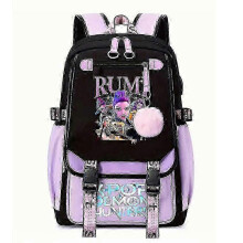 (B) K-Pop Demon Hunters Anime School Backpack Cute Cartoon Print Bag for Students r