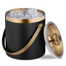 Ice Bucket, Stainless Steel, Double-Walled, Ice Bucket with Lid & Handle, 2 L, Ice Cube Bucket  x