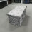(Silver) Stunning Crush Velvet Ottoman Storage Box with Elegant Button Tufting Design 5