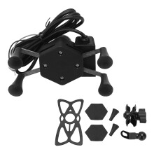 Widerstandsfähiger Motorrad Scooter Handyhalter 360 Drehung X‑Form Halterung