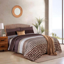 (Carla Brown, Single) Luxury 4-Piece Marble & Floral Bedding Set – Soft Duvet Cover, Deep Pocket Fitted Sheet & Pillowcases – Machine Washable, Wrinkle-Resistant
