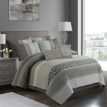 (Linea Beige , King) Luxury 4-Piece Marble & Floral Bedding Set – Soft Duvet Cover, Deep Pocket Fitted Sheet & Pillowcases – Machine Washable, Wrinkle-Resistant