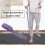 MultiLoop Hoch Elastischer Yoga-Stretch-Gurt 110cm - Lila Grau 11