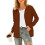 (S,coffee)Women's Basic Long Sleeve Button Front Cardigan Sweater Knit Coat Tops Outerwearp 1