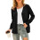 (M, blue) Women's Basic Long Sleeve Button Front Cardigan Sweater Knit Coat Tops Outerwearp 5