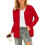 (XXL,red)Women's Basic Long Sleeve Button Front Cardigan Sweater Knit Coat Tops Outerwearp 1