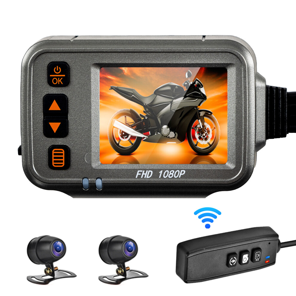 Motorcycle Dash Cam Wifi Dual Lens 1080P Motorbike 8130196225689