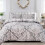(Patchwork Blue, Double) Premium Microfiber Printed Duvet Quilt Cover Set – Floral Patchwork Bedding, Single to Super King 5