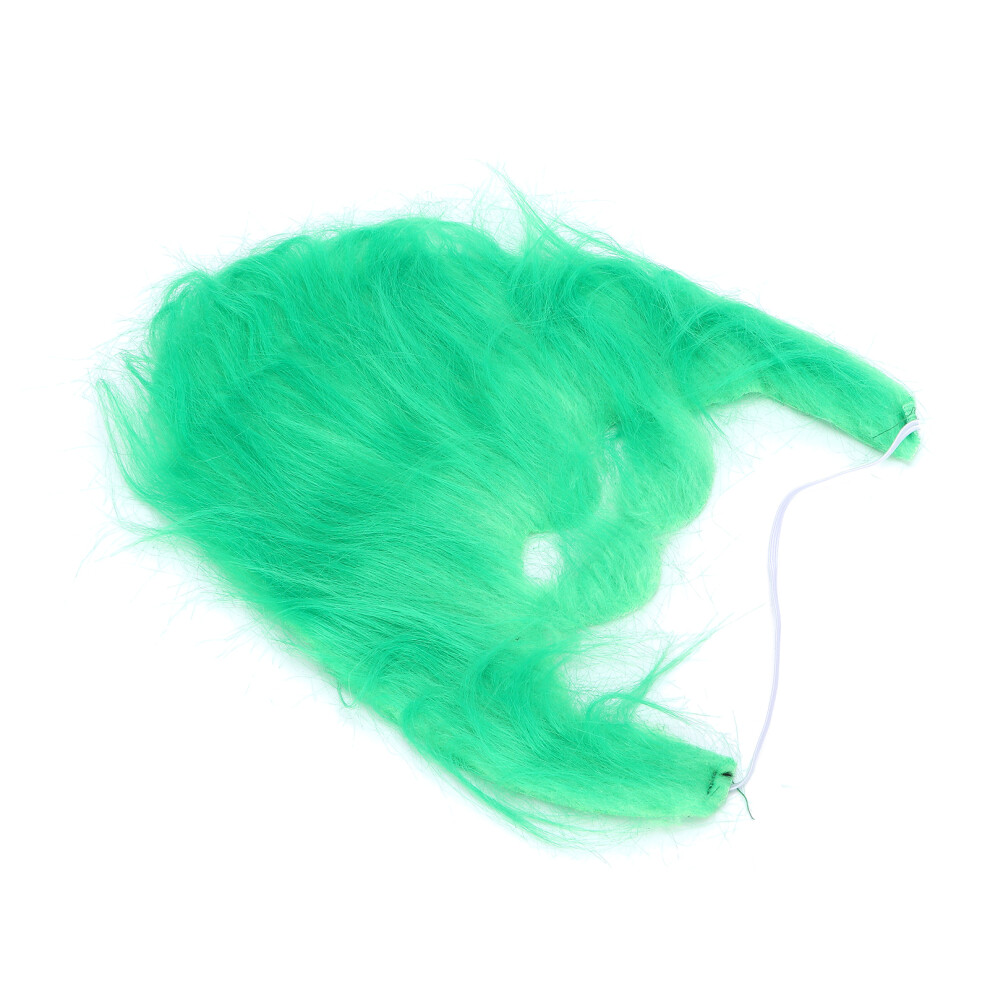 Green Fake Beard Plush Mustache Cosplay Costume For Halloween Party
