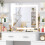 Large Dressing Table with 7 Drawers +8 open shelves &LED Dimmer Mirror 6