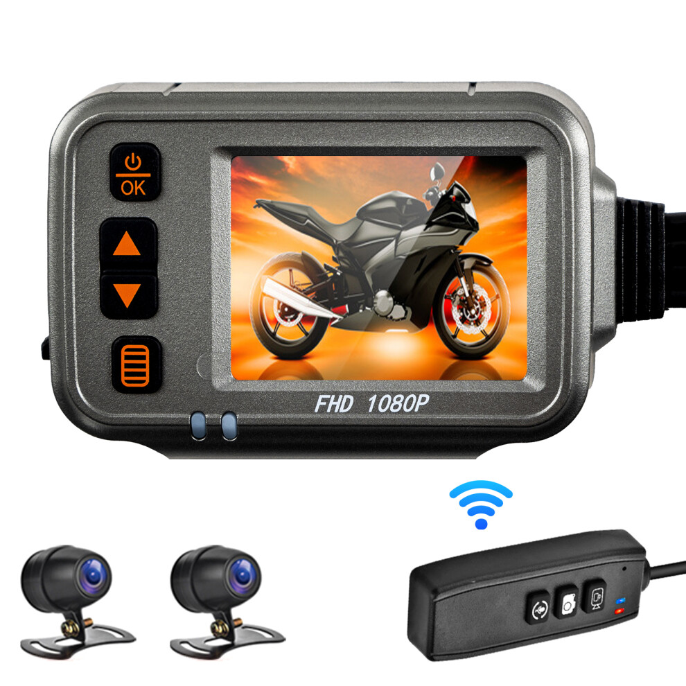 Motorcycle Dash Cam Wifi Dual Lens 1080P Motorbike 8130196226327