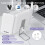 (PURPLE) SEJOY Makeup Mirror LED Lights Adjustable, Rechargeable,for Dorm Dressing Fill light Smart Complementary Makeup Mirror 6