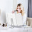 (PURPLE) SEJOY Makeup Mirror LED Lights Adjustable, Rechargeable,for Dorm Dressing Fill light Smart Complementary Makeup Mirror 5