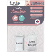 "TINEO air-conditioned mattress 60x120 cm + fitted sheet + mattress protector (set)"