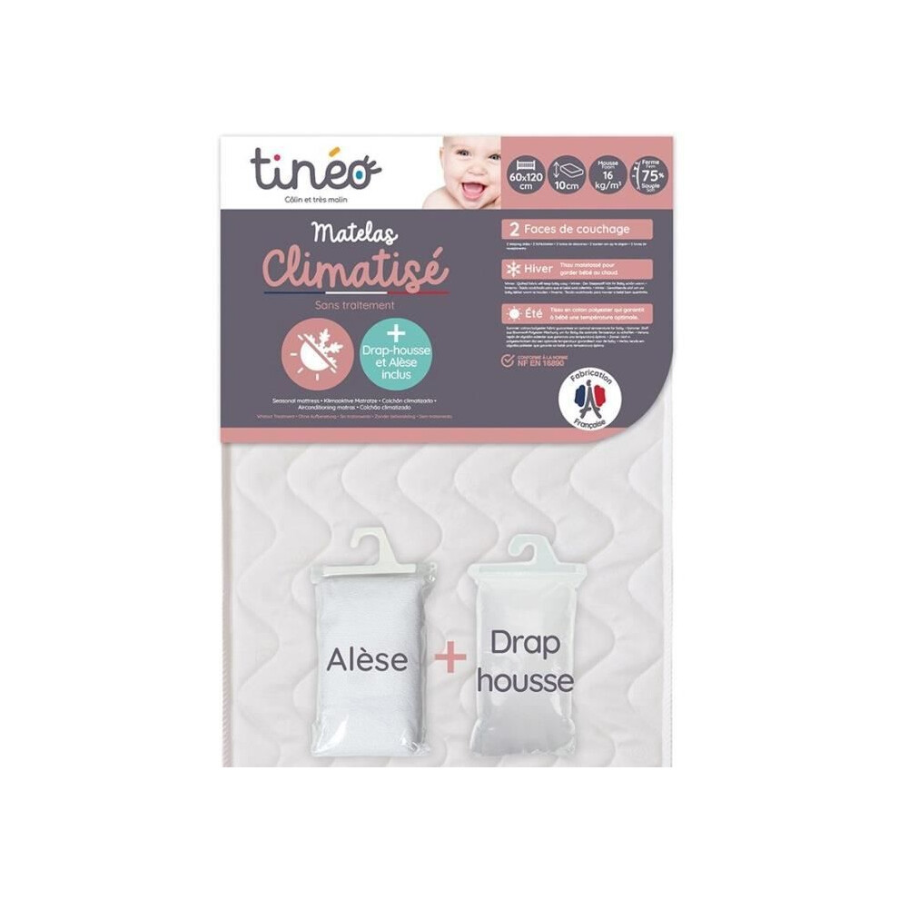 Tinéo Tineo Air-Conditioned Mattress 60X120 Cm + Fitted Sheet + Mattress Protector (Set)