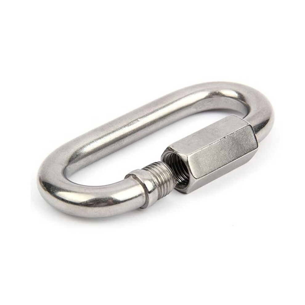 304 Stainless Steel Quick Links, D-Shape Locking Repair Links, M4 Size, 2-Piece Set For Rigging And Outdoor Use 6038364948663