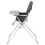 BAMBISOL Chaise haute fixe avec tablette réglable en profondeu grise 2