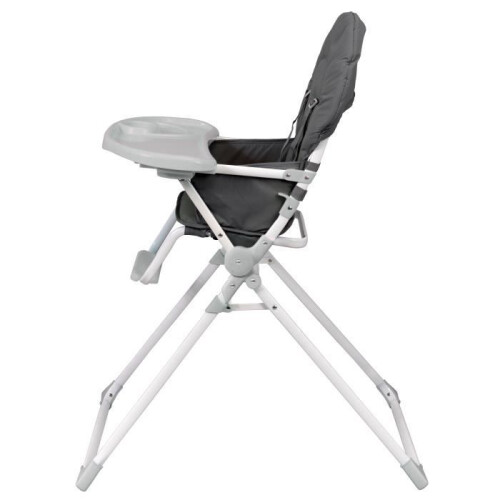 BAMBISOL Chaise haute fixe avec tablette réglable en profondeu grise 1