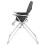 BAMBISOL Chaise haute fixe avec tablette réglable en profondeu grise 3