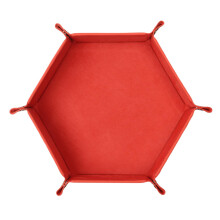 Portable Folding Dice Rolling Tray with Hexagon Storage Box for Tabletop Games, Compact Design for Easy Transport