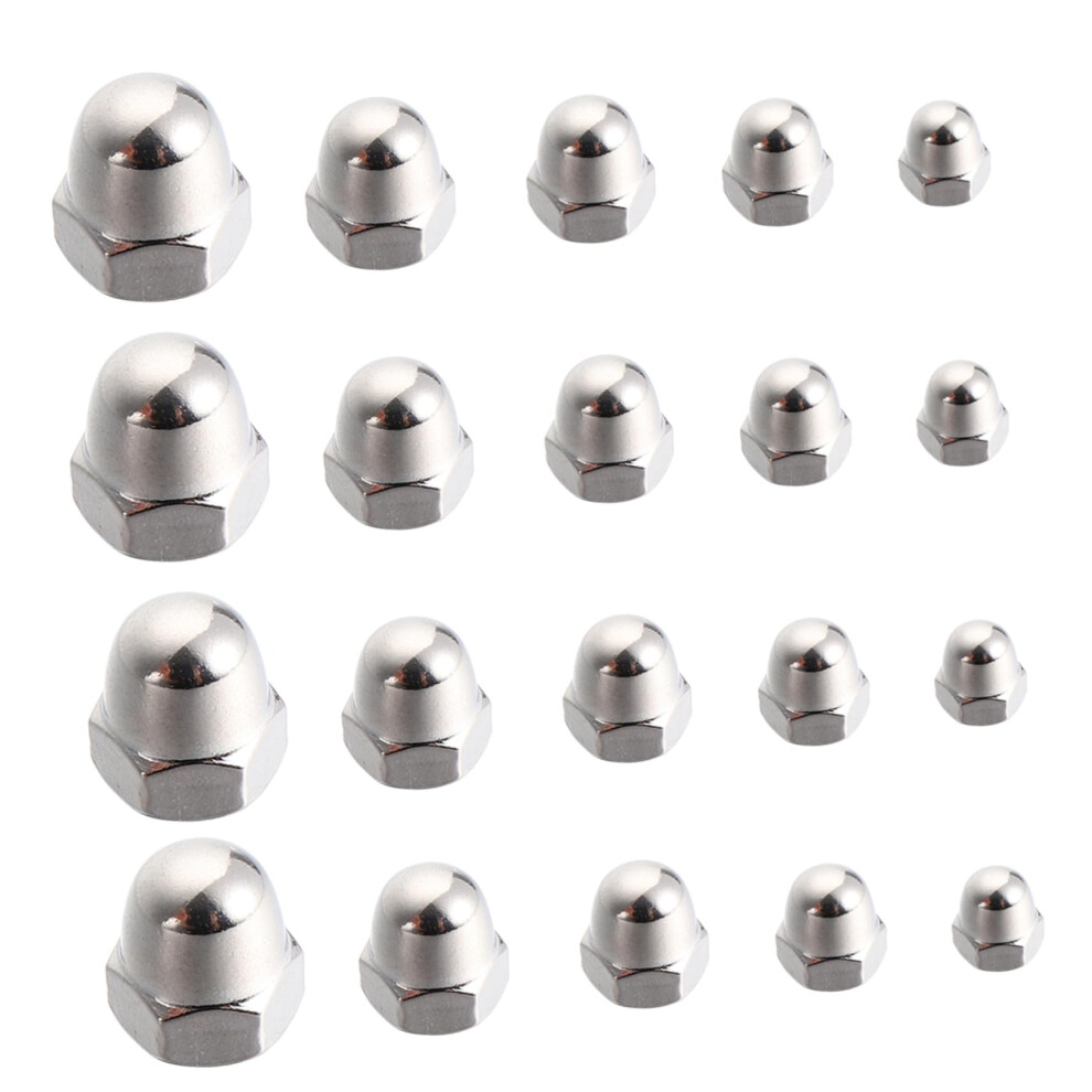 50 Pieces Dome Head Nut Hex Nut With Dust Protection Self-Locking Corrosion Resistant For Various Applications 6038364948953