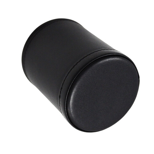 PU Leather Dice Cup, Gaming Shaker Container, Party Tabletop Game Accessory, Durable Black Design