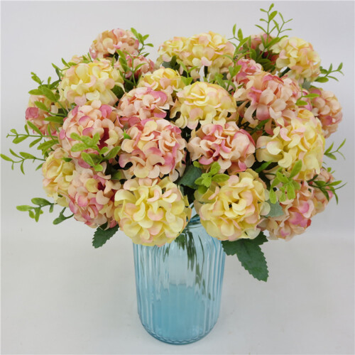 Artificial Hydrangea 10 in 1 Blue Realistic Easy 1