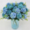 Artificial Hydrangea 10 in 1 Blue Realistic Easy 12