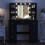 7 Drawer Bedroom Dressing Table Desk, 10 Lighted Mirror Vanity Set UK 4