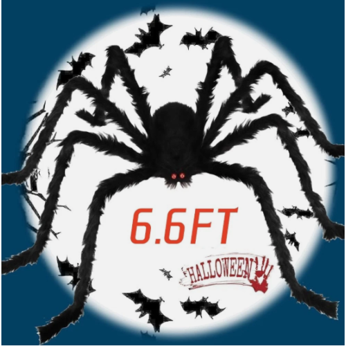 Spider web decoration 6.6FT Hairy Giant Spider Halloween