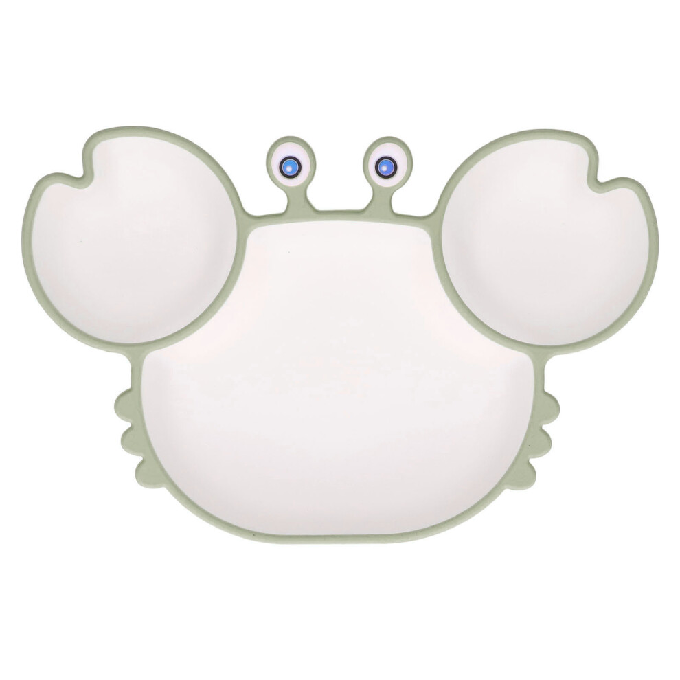 Crab Suction Plate With Suction Cup Base Silicone Green