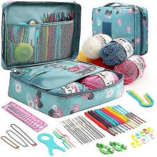 (Pansies) Ergonomic Crochet Set 5 Rolls Yarn Knitting Needles Kit For Starters (1set) EYJ
